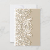 クリスチャンクラシックヴィンテージホワイトレースウェディングRSVP 出欠カード (裏面)