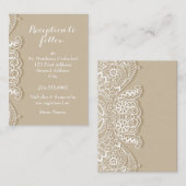 クリスチャンクラシックヴィンテージホワイトレースタウペ エンクロージャーカード (正面/裏面)