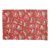 クリスチャンクリスマスウォーターカラー出生レッド 枕カバー (正面)