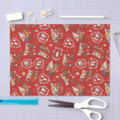 クリスチャンクリスマスウォーターカラー出生レッド 薄葉紙 (クラフト)