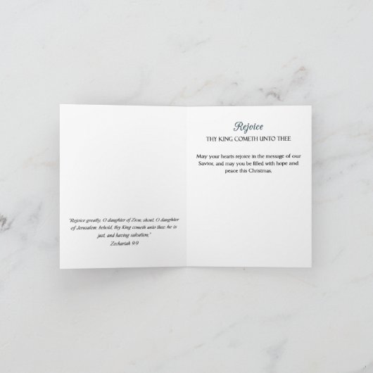 クリスチャンクリスマスグリーティングカードベビーイエス カード (内部)