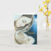 クリスチャンクリスマスグリーティングカードベビーイエス カード (黄色い花)