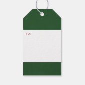 クリスチャンクリスマスバースタイポグラフィホリデーグリーン ギフトタグ (裏面)