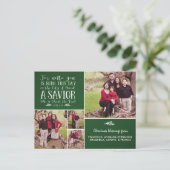 クリスチャンクリスマスバースタイポグラフィホリデーフォト シーズンポストカード (スタンド正面)