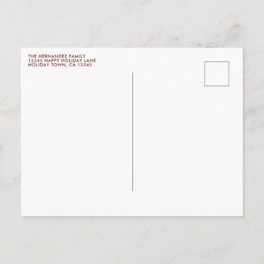 クリスチャンクリスマスバースタイポグラフィホリデーフォト シーズンポストカード (裏面)