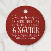 クリスチャンクリスマスバースタイポグラフィホリデー フェイバータグ (正面)