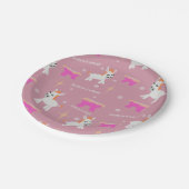 クリスチャンクリスマス出生ピンク ペーパープレート (アングル)