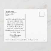 クリスチャンクリスマス出生聖なる書物、 経典エレガントレッド シーズンポストカード (裏面)
