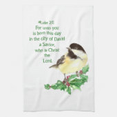 クリスチャンクリスマス聖なる書物、 経典シール聖なる書物、 経典 キッチンタオル (縦)