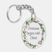 クリスチャンクリスマス聖なる書物、 経典シール聖なる書物、 経典 キーホルダー (正面左)