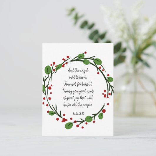 クリスチャンクリスマス聖なる書物、 経典シール聖なる書物、 経典 シーズンポストカード (スタンド正面)