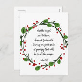 クリスチャンクリスマス聖なる書物、 経典シール聖なる書物、 経典 シーズンポストカード (正面/裏面)