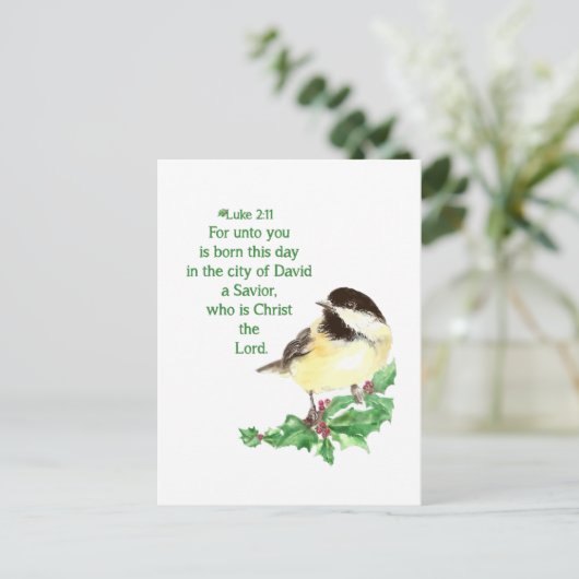 クリスチャンクリスマス聖なる書物、 経典シール聖なる書物、 経典 シーズンポストカード (スタンド正面)