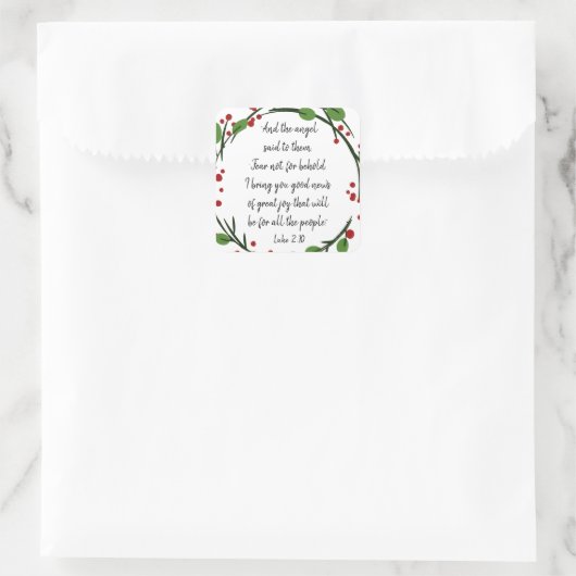 クリスチャンクリスマス聖なる書物、 経典シール聖なる書物、 経典 スクエアシール (バッグ)