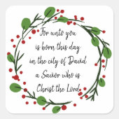 クリスチャンクリスマス聖なる書物、 経典シール聖なる書物、 経典 スクエアシール (正面)