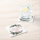 クリスチャンクリスマス聖なる書物、 経典シール聖なる書物、 経典 スクエアペーパーコースター (インサイチュ)