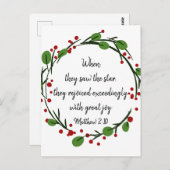 クリスチャンクリスマス聖なる書物、 経典シール聖なる書物、 経典 ポストカード (正面/裏面)