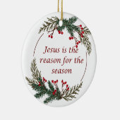 クリスチャンクリスマス聖なる書物、 経典デイテッドカスタム セラミックオーナメント (右)