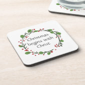 クリスチャンクリスマス聖なる書物、 経典聖なる書物、 経典 コースター (左側)