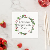 クリスチャンクリスマス聖なる書物、 経典聖なる書物、 経典 スタンダードカクテルナプキン (インサイチュ)