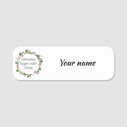 クリスチャンクリスマス聖なる書物、 経典聖なる書物、 経典 名札 (正面)