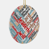 クリスチャンクリスマス詩篇23聖なる書物、 経典 セラミックオーナメント (右)