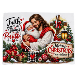 クリスチャンクリスマス | イエス様が理由 ラージペーパーバッグ