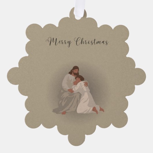 クリスチャンクリスマス ナプキン オーナメントカード (正面)