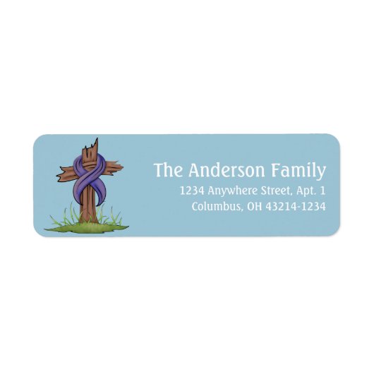 クリスチャンクロスイースターホリデー住所 シール (正面)