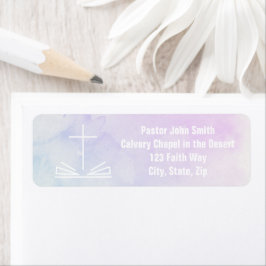 クリスチャンクロスウォーター差出人住所ラベル ラベル