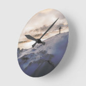 クリスチャンクロスオンマウンテン ラウンド壁時計 (傾斜)