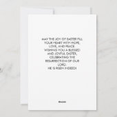 クリスチャンクロスキリスト復活ハッピーイースター シーズンカード (裏面)