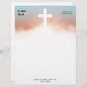 クリスチャンクロスシンボル金ゴールドレターヘッド レターヘッド (正面/裏面)