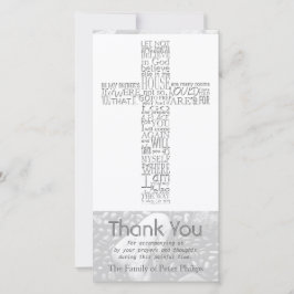 クリスチャンクロスジョン14悔やみや弔慰ありがとう3 サンキューカード