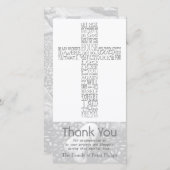 クリスチャンクロスジョン14悔やみや弔慰ありがとう3 サンキューカード (正面/裏面)