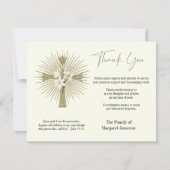 クリスチャンクロスリリー葬儀の哀悼悔やみや弔慰 サンキューカード (正面)