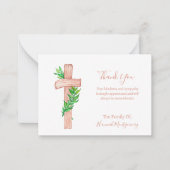 クリスチャンクロス写真悔やみや弔慰葬儀カード ノートカード (正面)