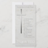 クリスチャンクロス悔やみや弔慰サンキューマッチングスタンプ サンキューカード (正面)