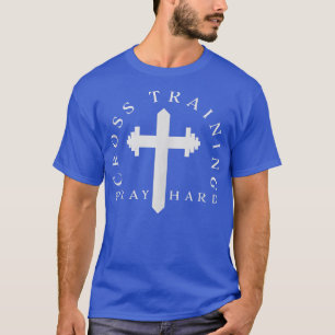 クリスチャンクロス祈トレーニング懸命体操モチベーション Tシャツ