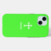 クリスチャンクロスI愛イエスライムグリーン Case-Mate iPhoneケース (裏面 (横))