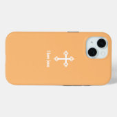 クリスチャンクロスI愛イエス・アプリコットオレンジ Case-Mate iPhoneケース (裏面 (横))