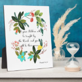 クリスチャンクールアート – イザヤ54:13 フォトプラーク (側面)