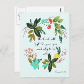 クリスチャンクールアート – 出エジプト記14:14 ポストカード (正面/裏面)