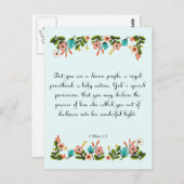 クリスチャンクールアート – 1ペテロ2:9 ポストカード (正面/裏面)