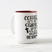 クリスチャンコーヒーマグ ツートーンマグカップ (正面左)