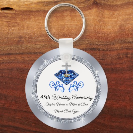 クリスチャンサファイア45周年記念パーティーアイディア キーホルダー (正面)
