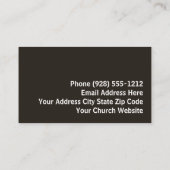 クリスチャンサンライズパスチュアクロス教会の牧師 名刺 (裏面)