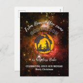 クリスチャンスタイリッシュ出生クリスマス シーズンポストカード (正面/裏面)