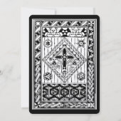 クリスチャンステンドガラスクロス結婚式招待状 招待状 (裏面)