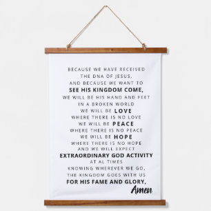 クリスチャンタイポグラフィウォール 吊り下げ型タペストリー